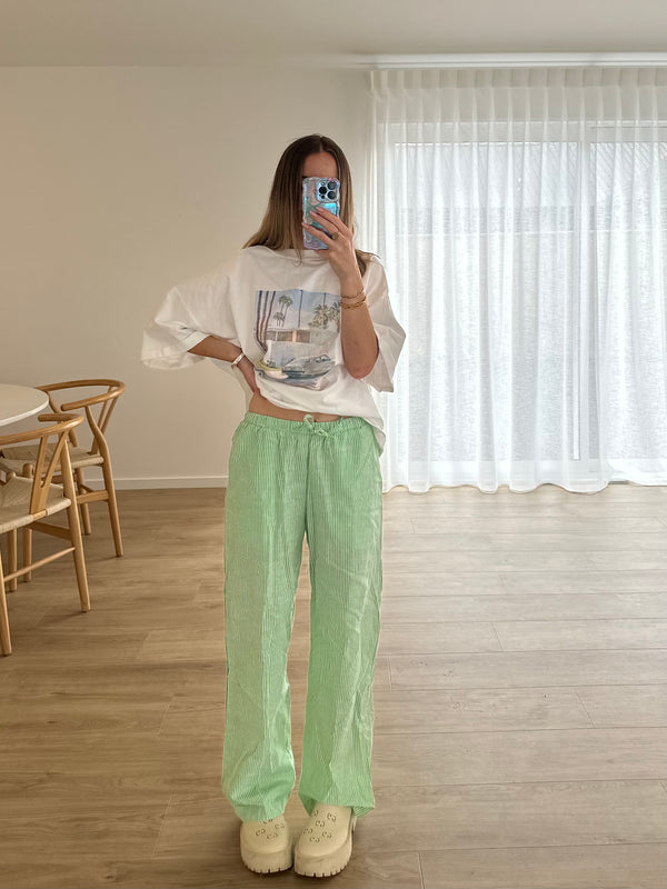 Lounge pant - Green Stripe