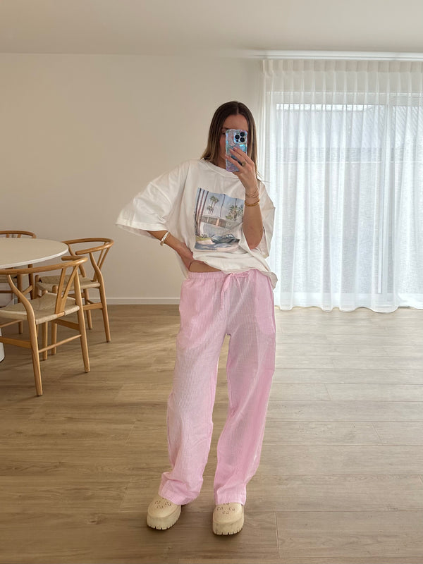 Lounge pant - Pink Stripe