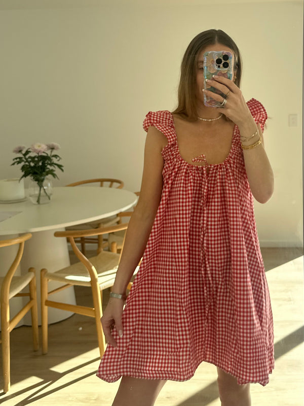 Gingham Mini Dress - COMING SOON