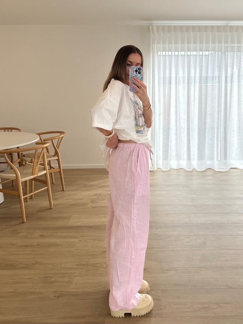 Lounge pant - Pink Stripe